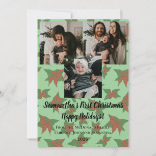 Cartão de Natal do bebê no primeiro Natal 3 foto n