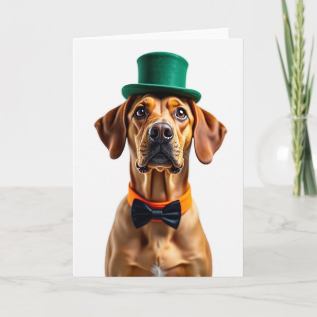 Cartão de Natal do Cão Elegante (Frente)