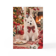 Cartão de Natal do Cão Esquimó Americano