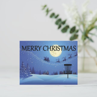 Cartão de Natal do Cesto de Golfe do Disco