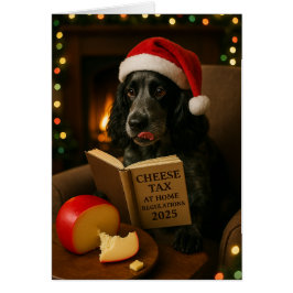 Cartão de Natal do cocker spaniel 'Imposto sobre Q