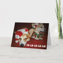 Cartão de Natal do Corgi