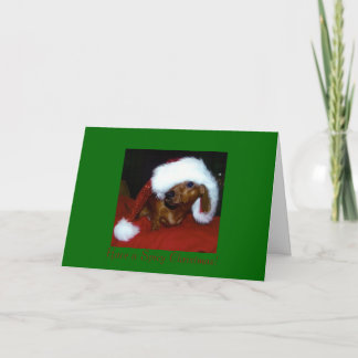 Cartão de Natal do Dachshund