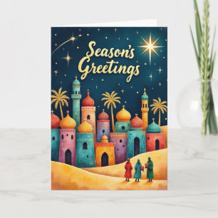 Cartão de Natal do Deserto Estrelado