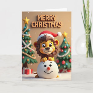 Cartão de Natal do Filhote Alegre
