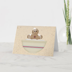 Cartão de Natal do Homem de Pão-de-Pão-Pão Mensado