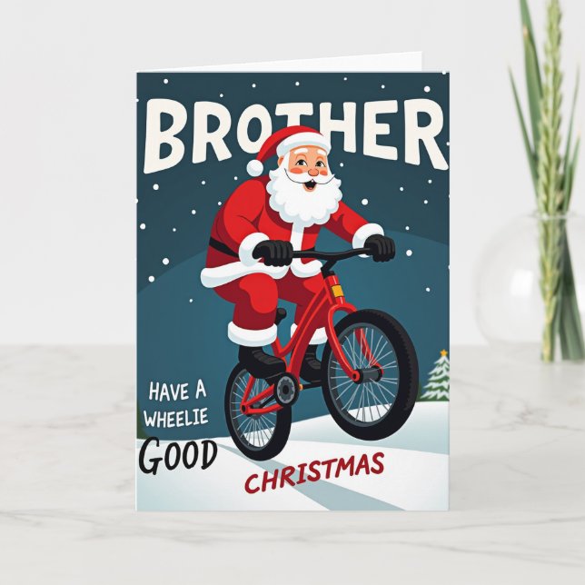 Cartão de Natal do Irmão Wheelie Bom (Frente)