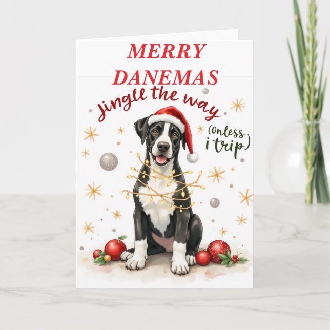 Cartão de Natal do lindo Great Dane (Frente)