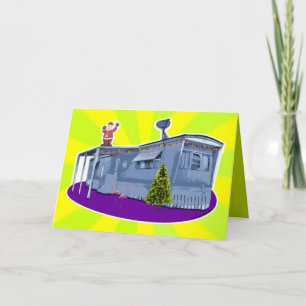 Cartão de Natal do lixo do reboque