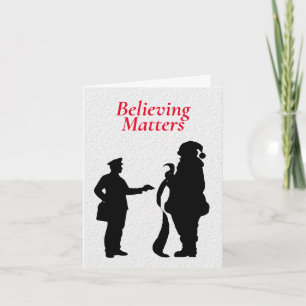 Cartão de Natal do Mailman e do Papai Noel