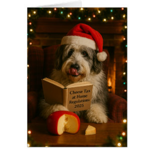 Cartão de Natal do Old English Sheepdog 'Imposto s