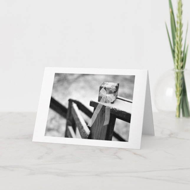 CARTÃO DE NATAL DO PAÍS (FOTO PRETA/BRANCA) (Frente)