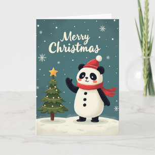 Cartão de Natal do Panda