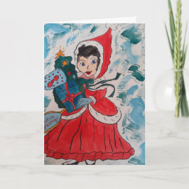 Cartão de Natal do Papai noel Helper