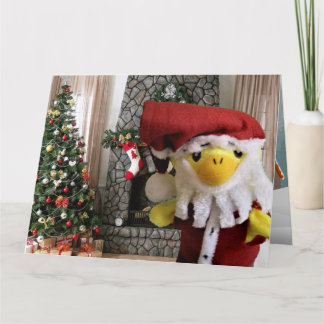 Cartão de Natal do Papai Noel Pato Danny