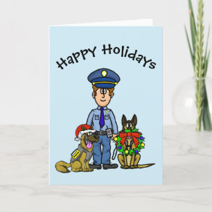 Cartão de Natal do Policial K-9
