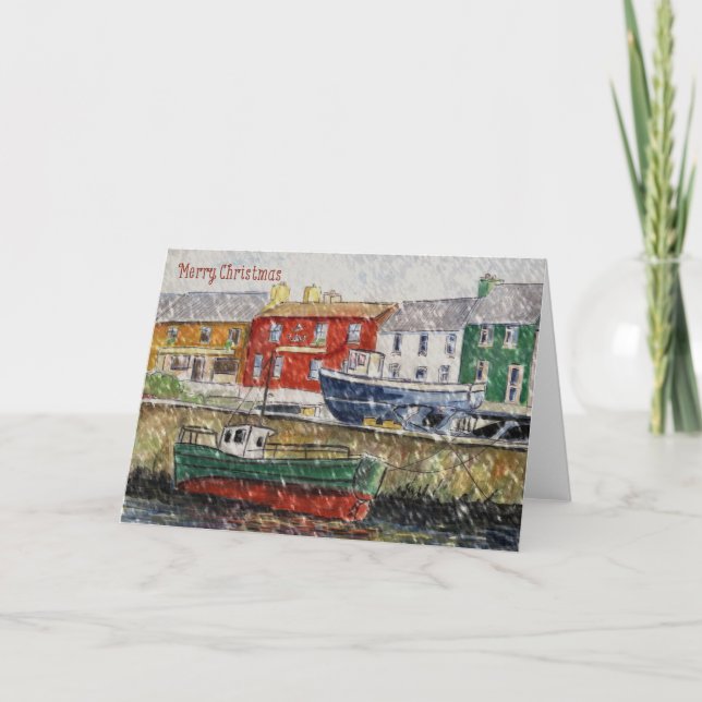 Cartão de Natal do Porto de inverno (Frente)
