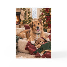 Cartão de Natal do Primeiro Cachorro Resgate