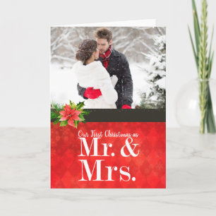 Cartão de Natal do Primeiro Natal do casal