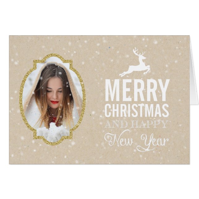 Cartão de Natal do Quadro de Fotografias do País (Frente Horizontal)