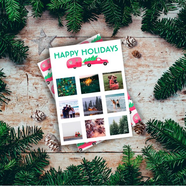 Cartão de Natal do Reboque de Caminhão FOTO PERSON (Criador carregado)