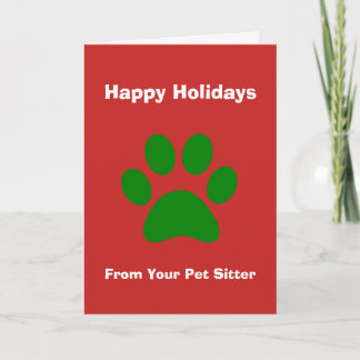 Cartão De Natal Do Seu Pet Sitter
