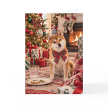 Cartão de Natal do Shiba Inu