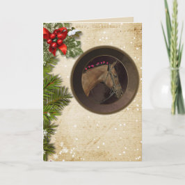 Cartão de Natal do Tema Horso & Envelope; Personal