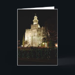 Cartão de Natal do templo de St George<br><div class="desc">Templo de St George LDS no Natal</div>