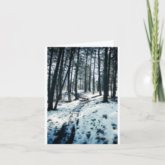Cartão de Natal do trajeto do inverno