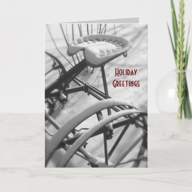 Cartão de Natal do Trator: Antigo assento do Trato (Frente)