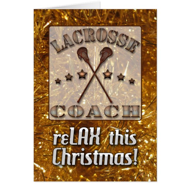 Cartão de Natal do treinador Steampunk Lacrosse (Frente)