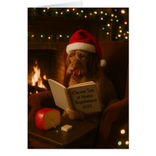 Cartão de Natal do Vizsla de pelo duro 'Imposto so