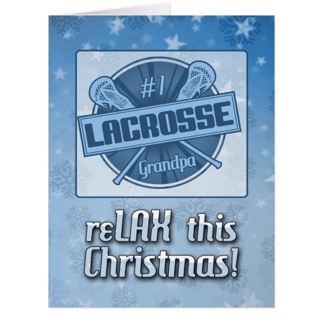 Cartão de Natal do Vovô Lacrosse No.1, Personalizá (Frente)