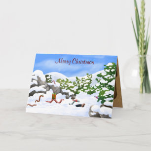 cartão de Natal do worm