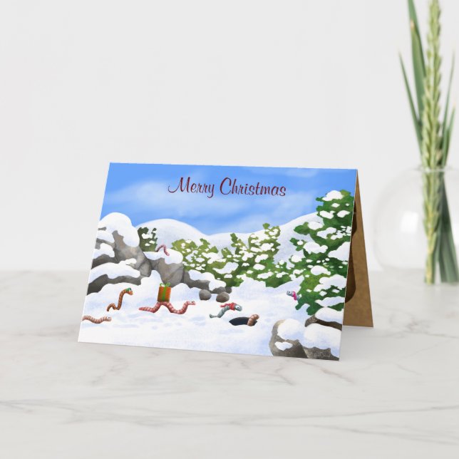 cartão de Natal do worm (Frente)