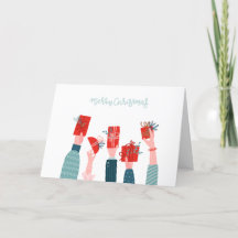 Cartão de natal dobrado