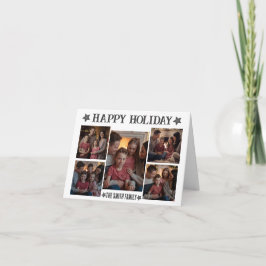 Cartão de Natal Dobrado com 5 Fotos e Escrita Mode