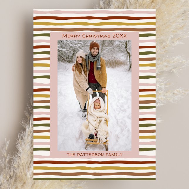 Cartão de Natal Dobrado desenhado à Mão do Boho Ea (Criador carregado)