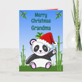 Cartão de Natal Dobrado do Panda
