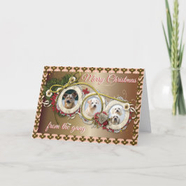 Cartão de Natal Dobrado Para o Amante de Cães