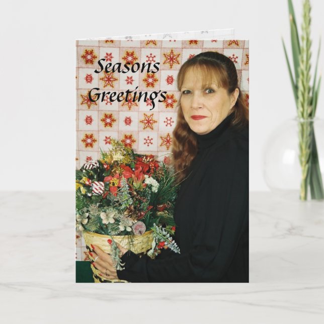 Cartão de Natal dos cumprimentos das estações (Frente)