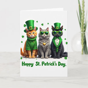 Cartão de Natal dos Gatos Shamrock