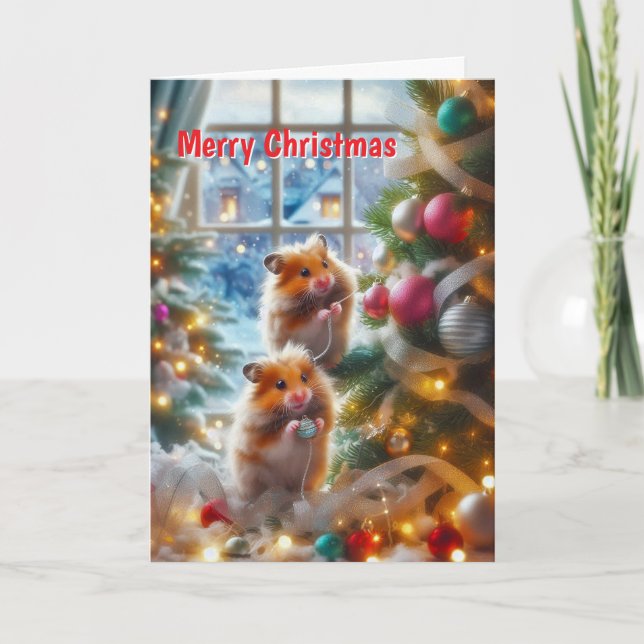Cartão de Natal dos Hamsters (Frente)