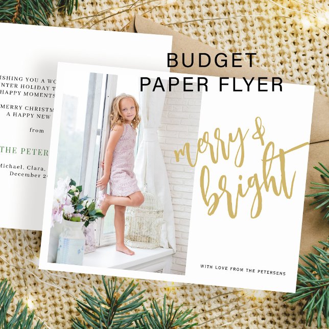 Cartão de Natal Dourado e Brilhante (Criador carregado)