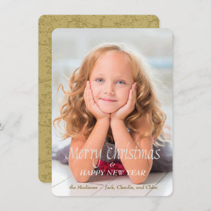 Cartão de Natal Dourado Snowman Scribble