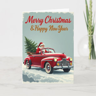 Cartão de Natal e Ano Novo do Papai Noel