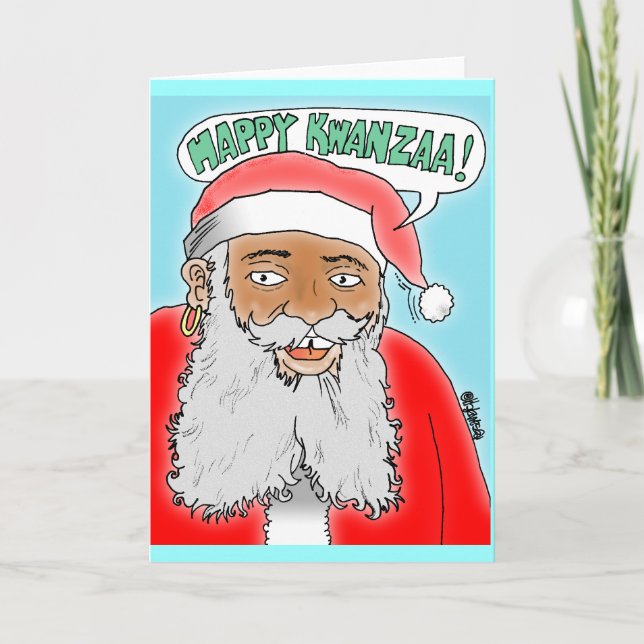 CARTÃO DE NATAL E KWANZAA FELIZ (Frente)