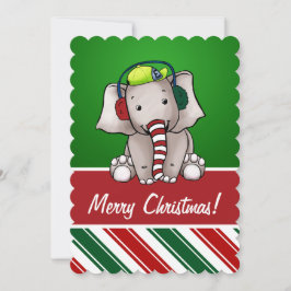 Cartão de Natal Elefante