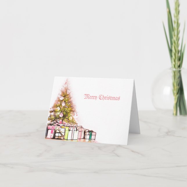 Cartão de Natal Elegante (Frente)